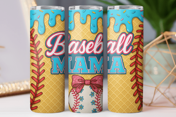 Baseball Mom Tumbler Wrap: Graphics & Freebies