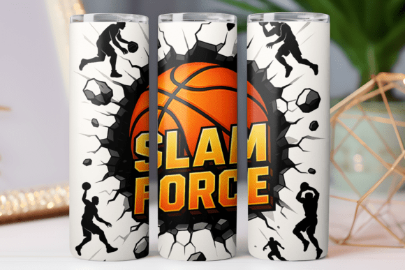 Basketball Tumbler Wrap 20oz Skinny PNG Graphics Freebies