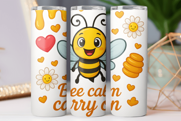 Bee Calm Inspiration Tumbler Wrap 20oz Graphics Review