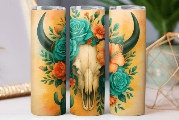 Boho Floral Tumbler Wrap Graphics & Freebies