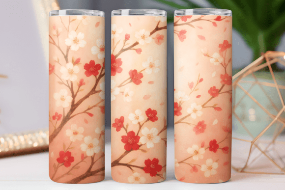 Cherry Blossom Floral Tumbler: Graphics & Wraps