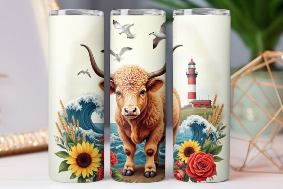 Cow Highland Cow Tumbler Wrap 20oz Graphics Tumbler Wraps