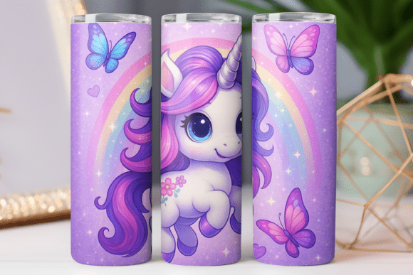 Cute Unicorn Animal Tumbler Wrap Jpg