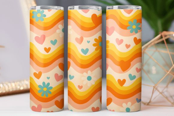 Daisy Smile Flower Tumbler Photo Wrap: Graphics for Tumbler Wraps