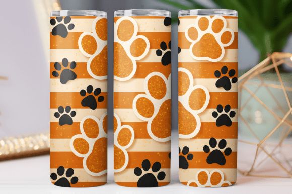 Dog Paw Tumbler Wrap: Graphics & Freebies