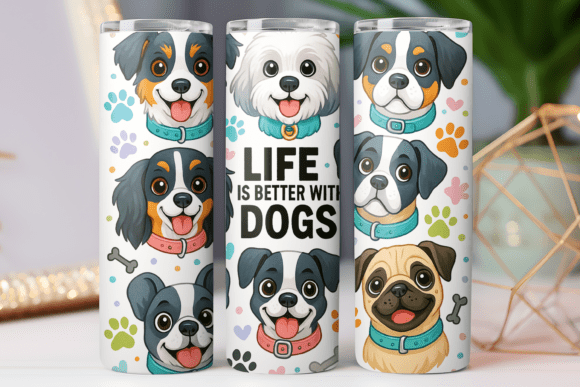 Dogs Animal Tumbler Wrap for 20oz Skinny: Freebies Graphics