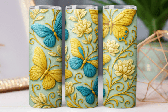 Embroidery Floral Tumbler Wrap 20oz Png Review