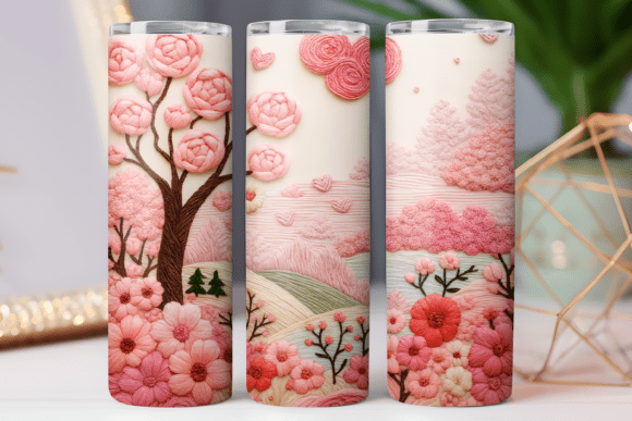 Embroidery Floral Tumbler Wrap Design: Graphics Freebies Review