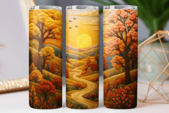 Embroidery Floral Tumbler Wrap Skinny: Freebies & Graphics