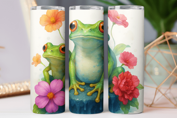 Frog Animal Tumbler Wrap: Graphics for Tumbler Wraps