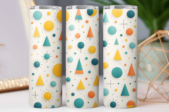 Geometric Tumbler Wraps Graphics for 20oz Art