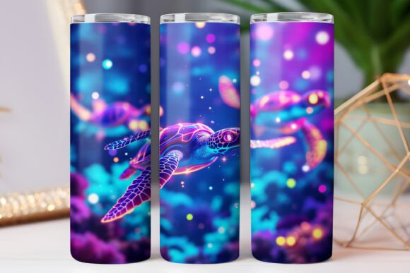 Glowing Sea Turtle Tumbler Wrap Graphics Review