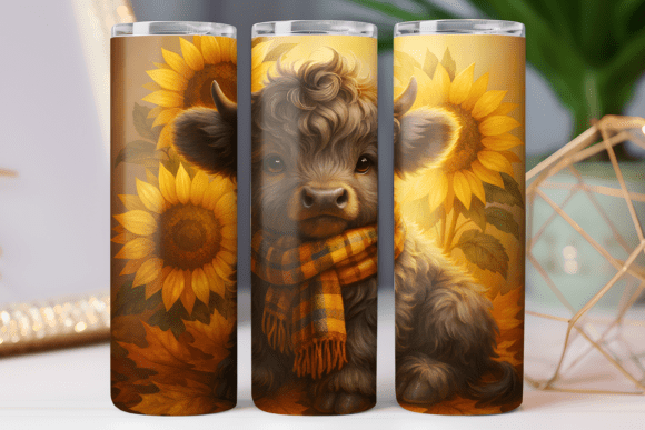 Highland Cow Tumbler Wrap: Graphics & Freebies Review