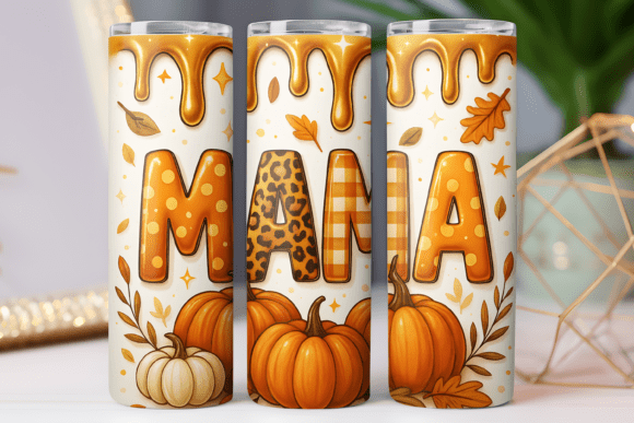 Mama Fall Season Tumbler Wrap Graphics Freebies