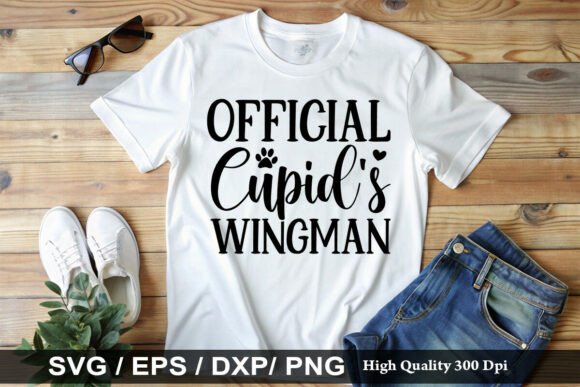 Official Cupid's Wingman SVG: Dog Valentine T-Shirt Graphics