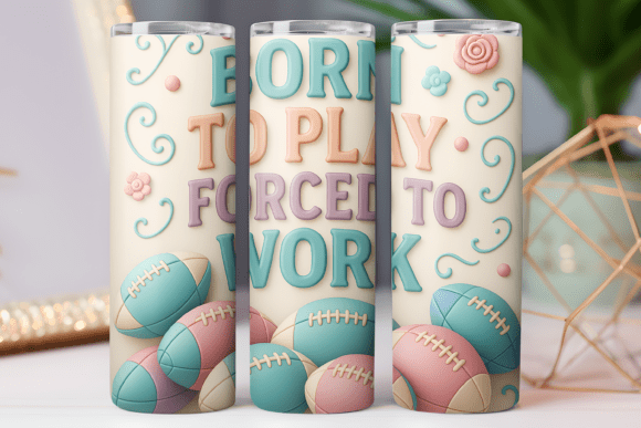 Play American Football Tumbler Wrap 20oz Graphics Freebies