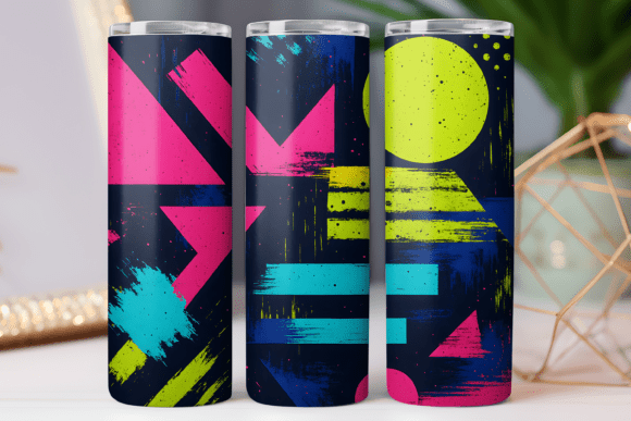 Retro Geometric Tumbler Wrap Graphics Review