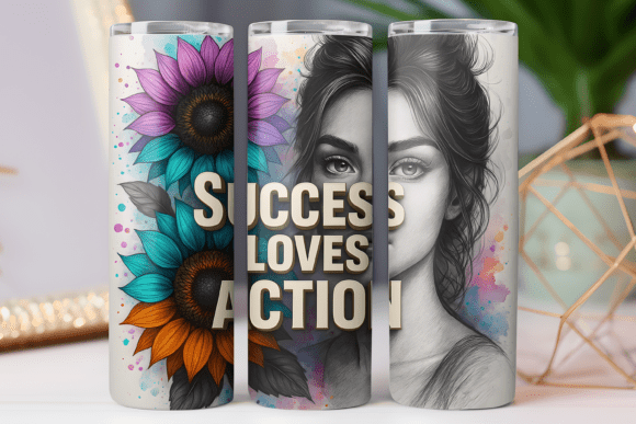 Success Motivation Tumbler Wrap Skinny – Freebies Graphics for Branding