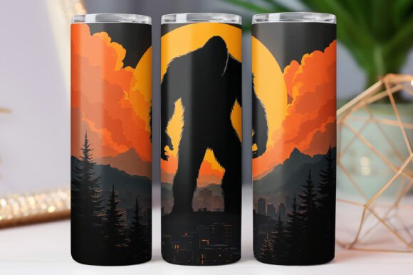 Sunset Bigfoot Tumbler Wrap: Freebie Graphics Review