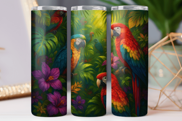 Tropical Pattern Tumbler Wrap Graphics Freebies