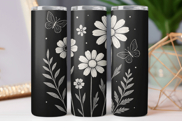 Vintage Wildflower Tumbler Wrap: Freebies Graphics Review