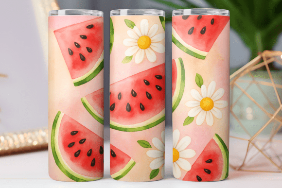 Watermelon Tumbler Wrap Design: Graphics for Tumbler Wraps